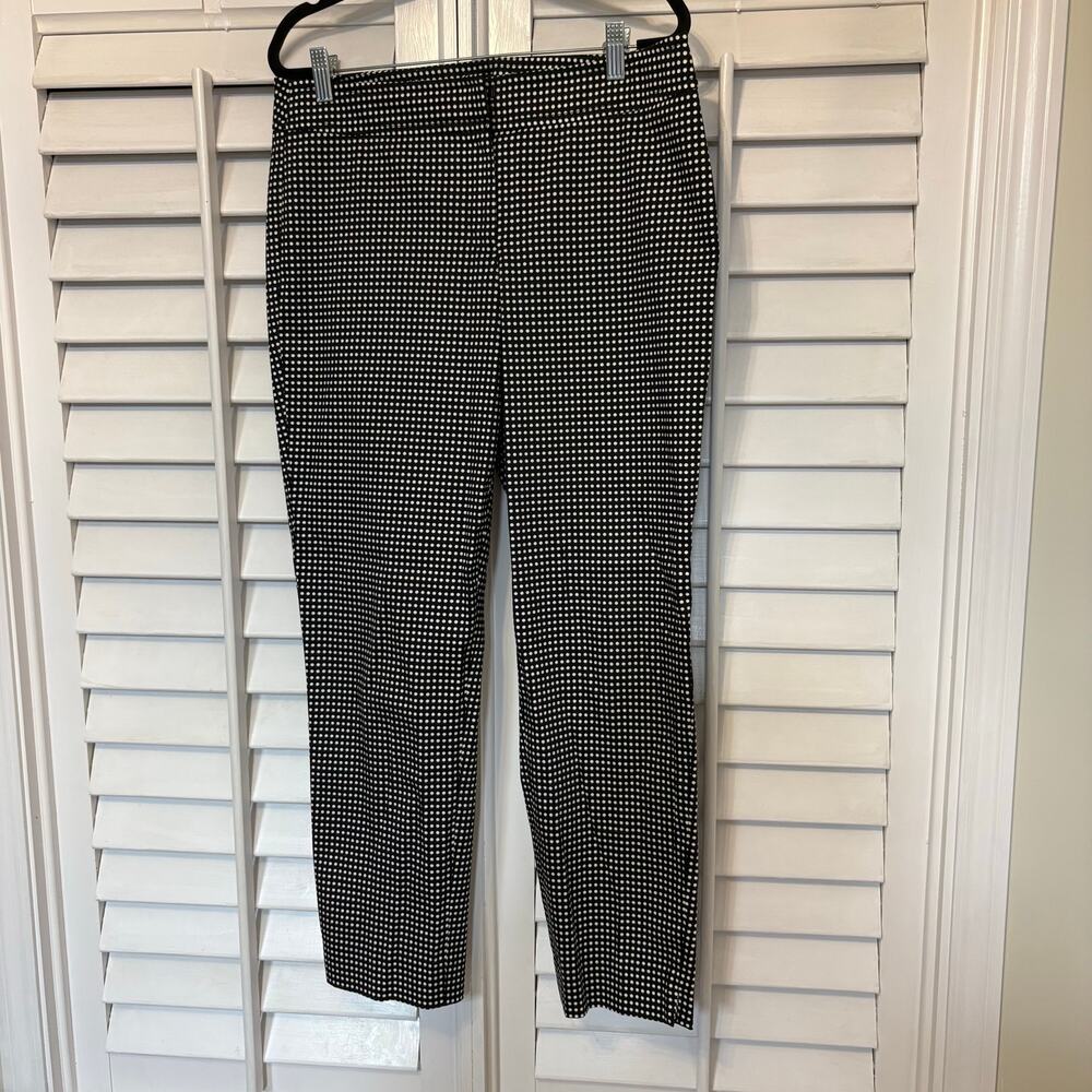 Talbots Black and White Polka Dot Dress Pants Size 8